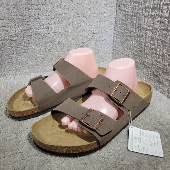 Birkenstock Arizona Men's Size 13 Regular Brown Birko-Flor Double Strap Sandals - Picture 7 of 13